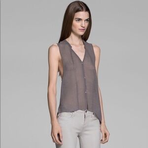HELMUT Lang Gray Sheer Tank Top